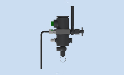 Oil collecting tank with alarm output point